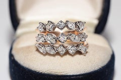 14k Gold Natural Heart Marquise Pear Cut Diamond Decorated Strong Ring