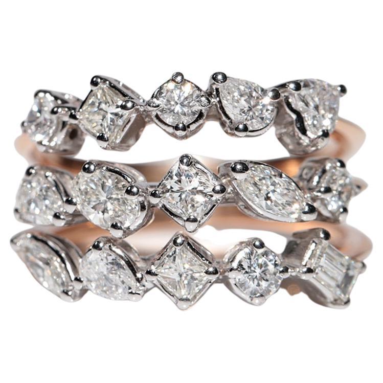 14k Gold Natural Heart Marquise Pear Cut Diamond Decorated Strong Ring