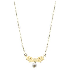14-Karat-Gold-Halskette mit Perle