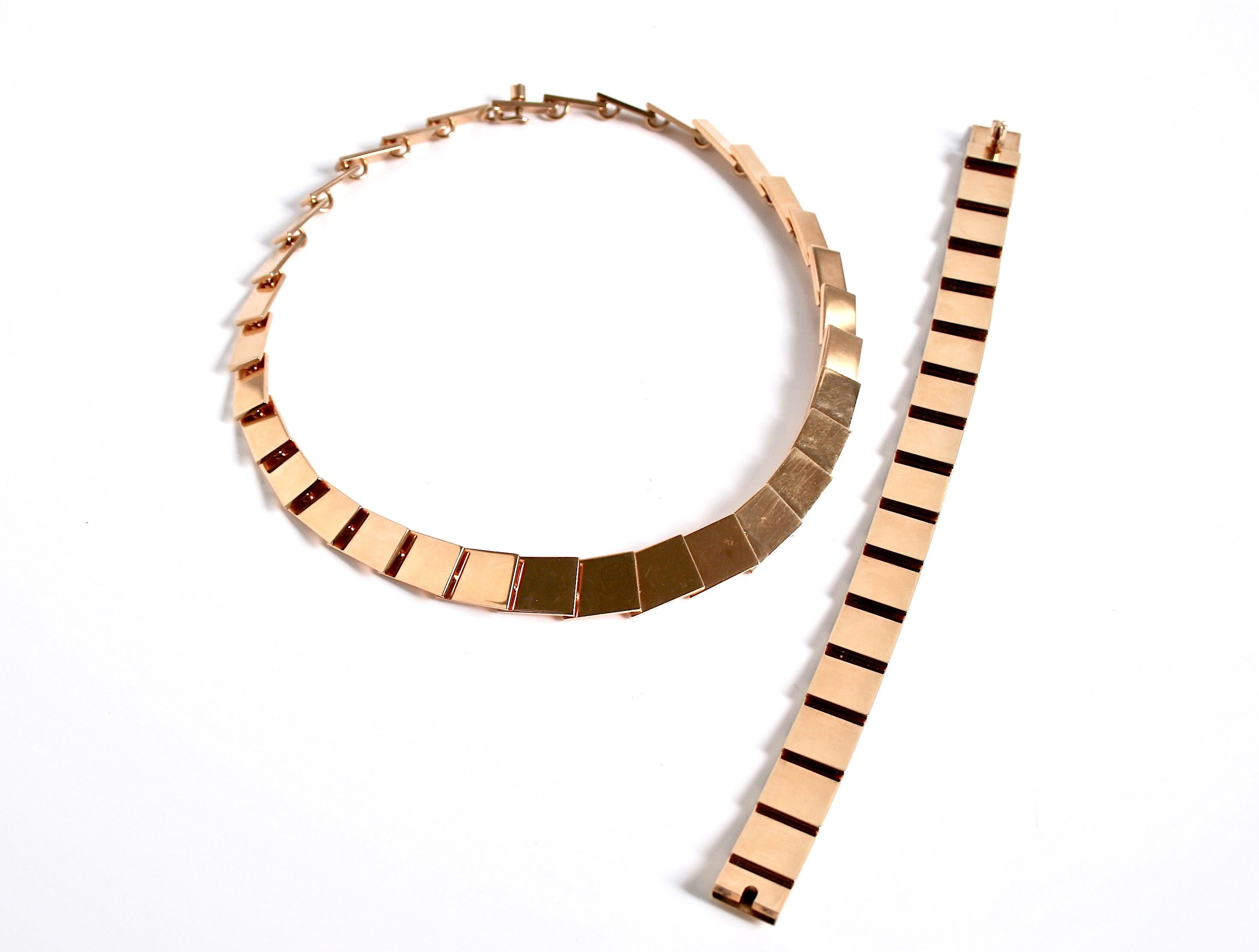 Women's  14k Gold Necklace designed by Bent Knudsen Denmark For Sale