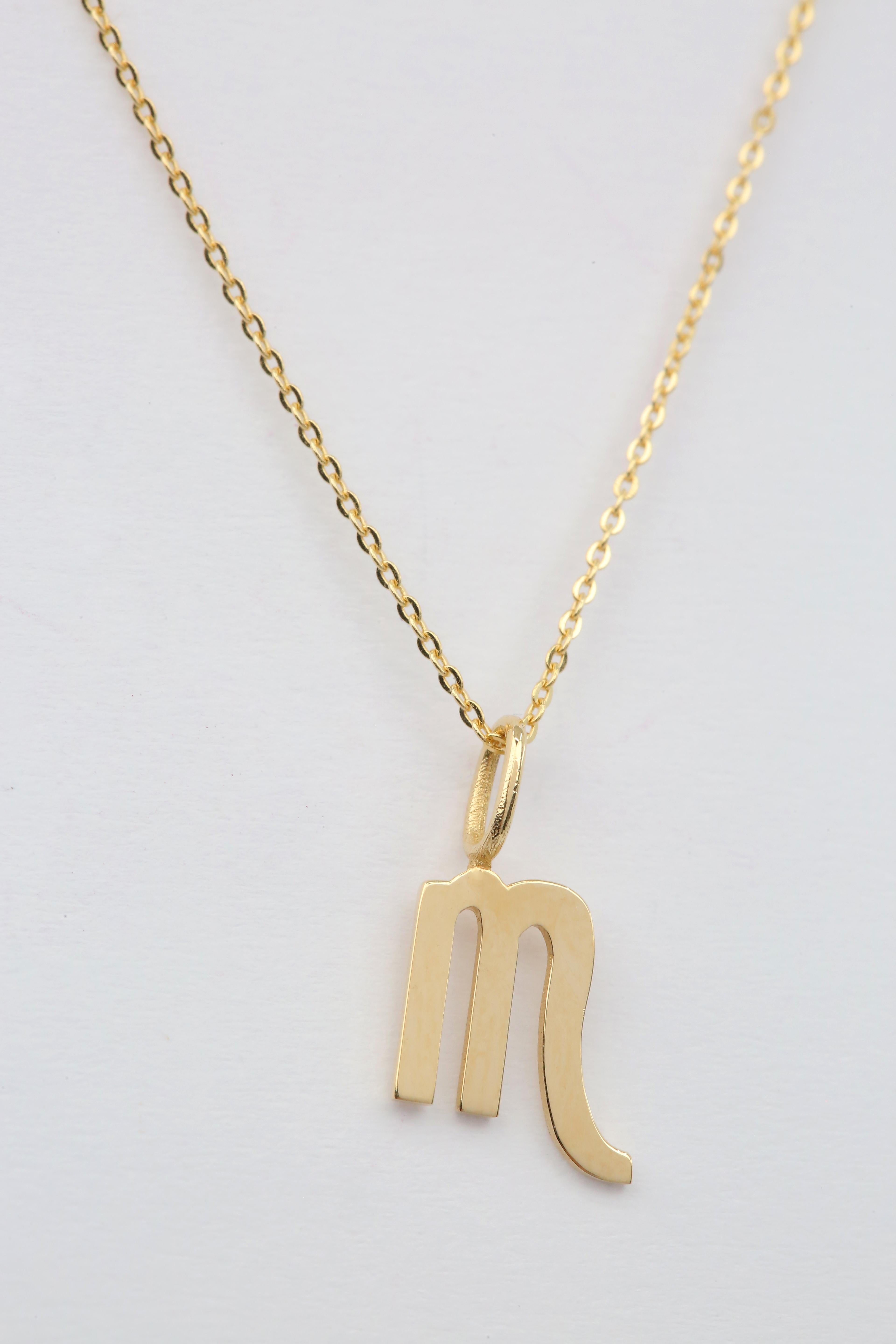 14K Gold Necklace Scorpio Sign Symbol Zodiac Collection Necklace

*The product is the Scorpio Zodiac Symbol.

It’s a manual labour product. ‘Handmade’. Fashionable product. 

This necklace was made with quality materials and excellent handwork. I