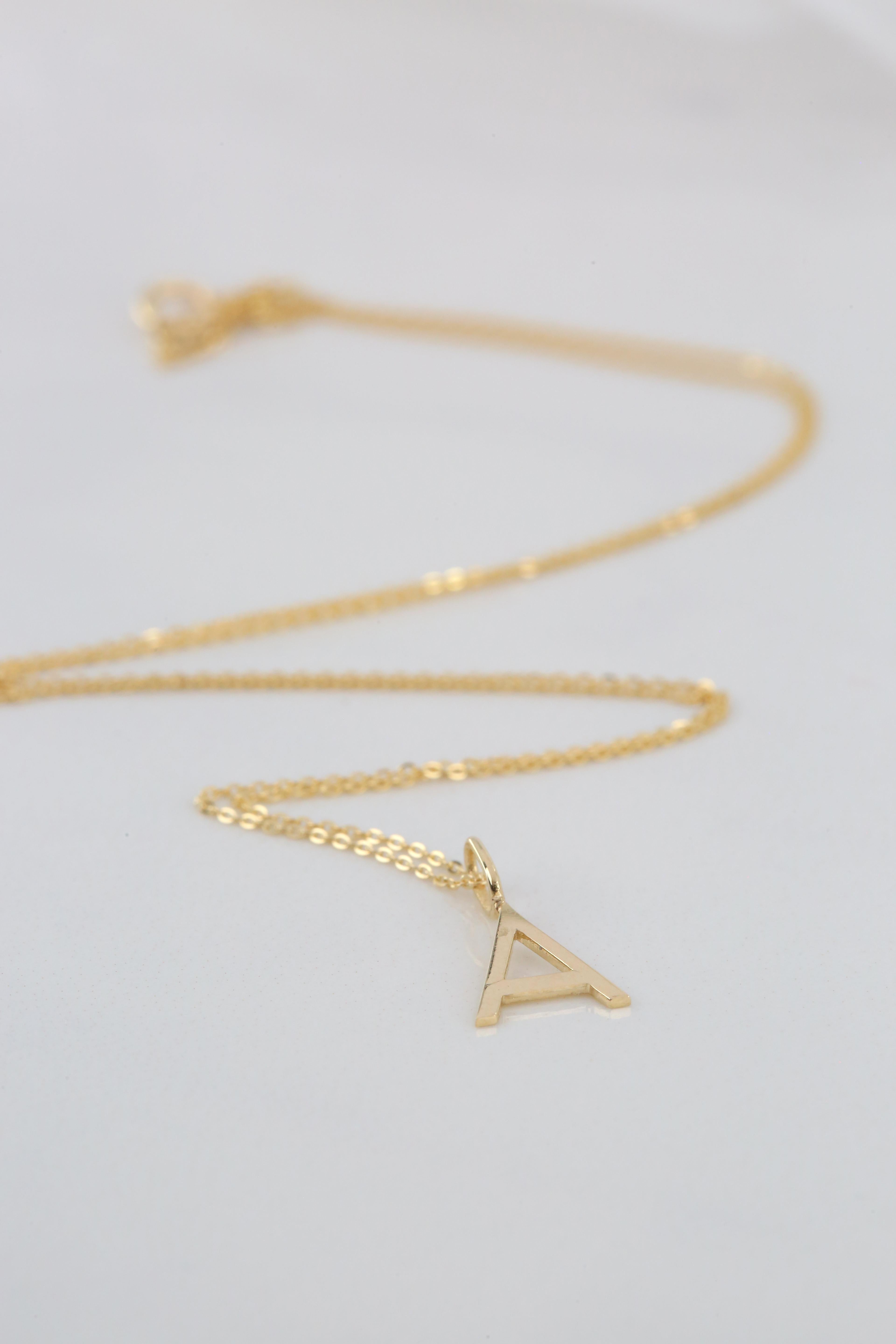 14-Karat-Gold-Halsketten, Buchstaben-Halskette, Modelle, Buchstaben-Halskette 2