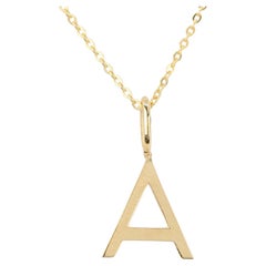 14k Gold Necklaces, Letter Necklace Models, Letter A Gold Necklace-Gift Necklace