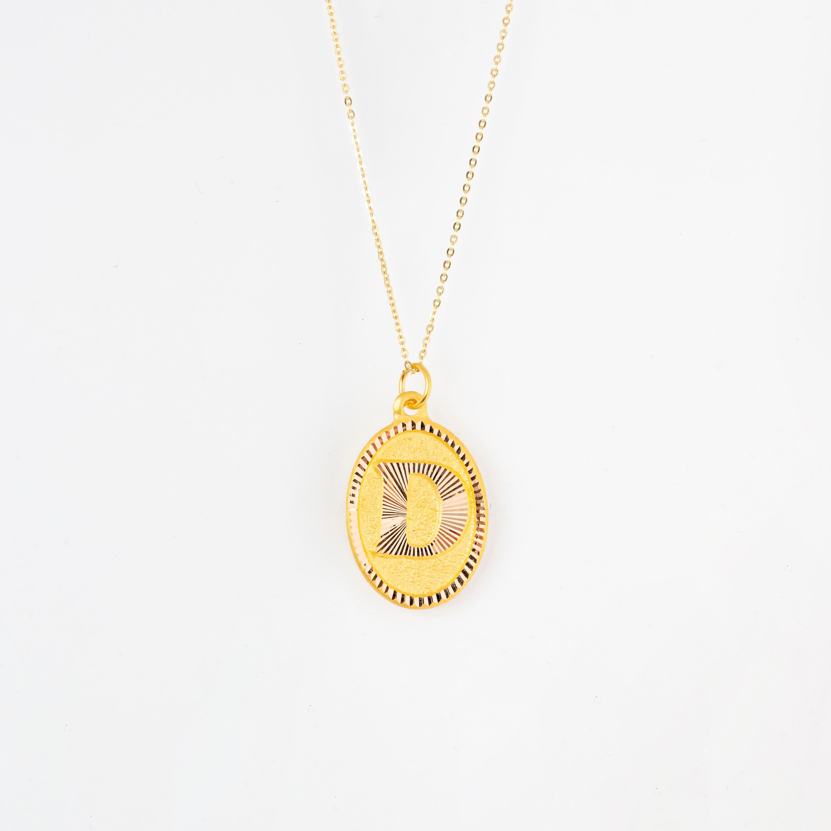 14K Gold Necklaces, Letter Necklace Models, Letter D Gold Necklace-Gift Necklace Models, Daily Necklaces, Letter Jewelry

It's a manual labor product. 'Handmade'. Fashionable product.

This necklace was made with quality materials and excellent