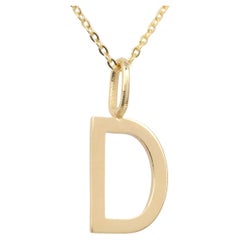 14 Karat Gold Halsketten, Buchstaben Halskette Modelle, Buchstabe D Gold Halskette-Gift Halskette