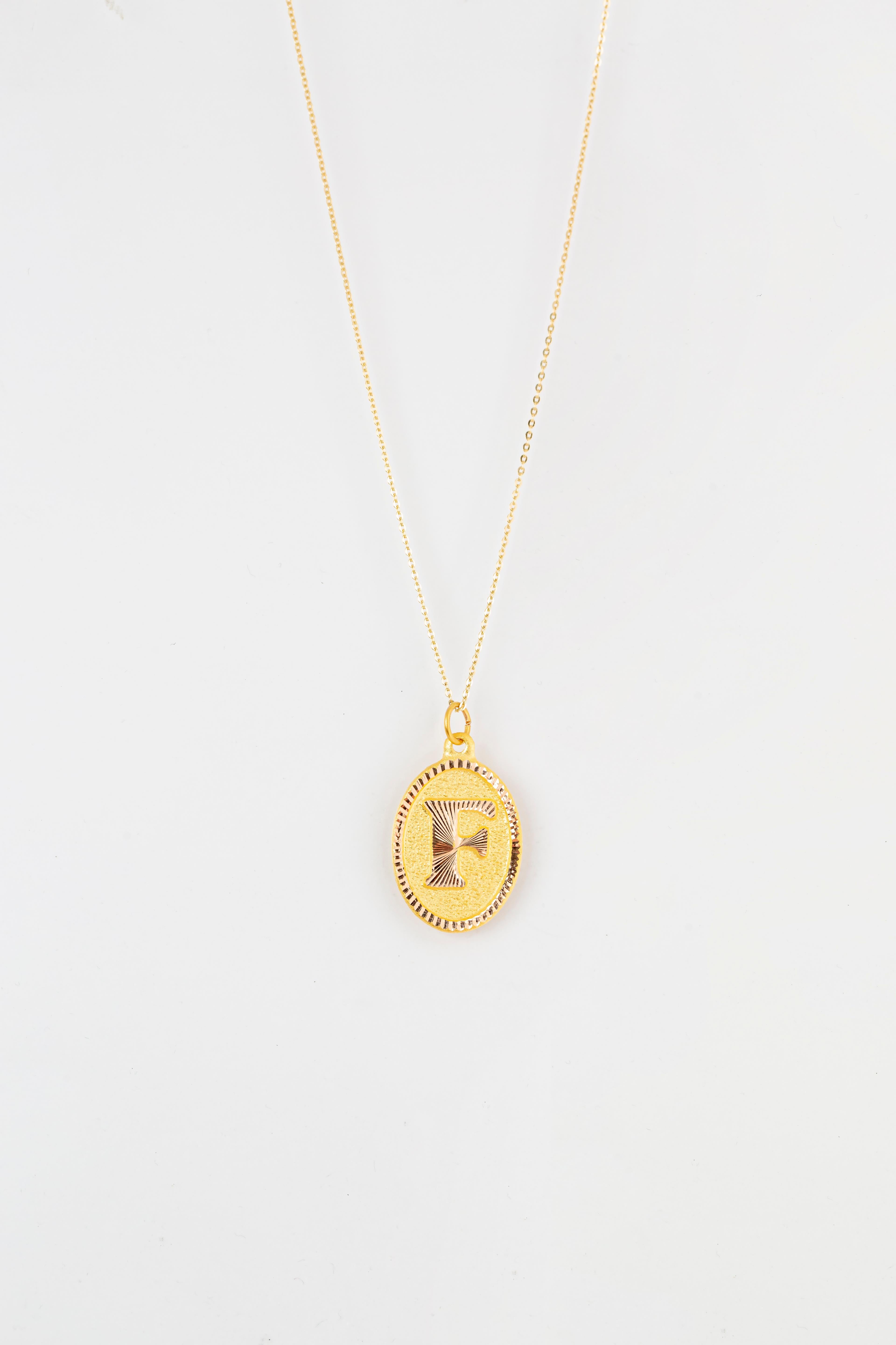 14K Gold Necklaces, Letter Necklace Models, Letter F Gold Necklace-Gift Necklace Models, Daily Necklaces, Letter Jewelry

It's a manual labor product. 'Handmade'. Fashionable product.

This necklace was made with quality materials and excellent
