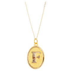 14k Gold Necklaces, Letter Necklace Models, Letter F Gold Necklace-Gift Necklace