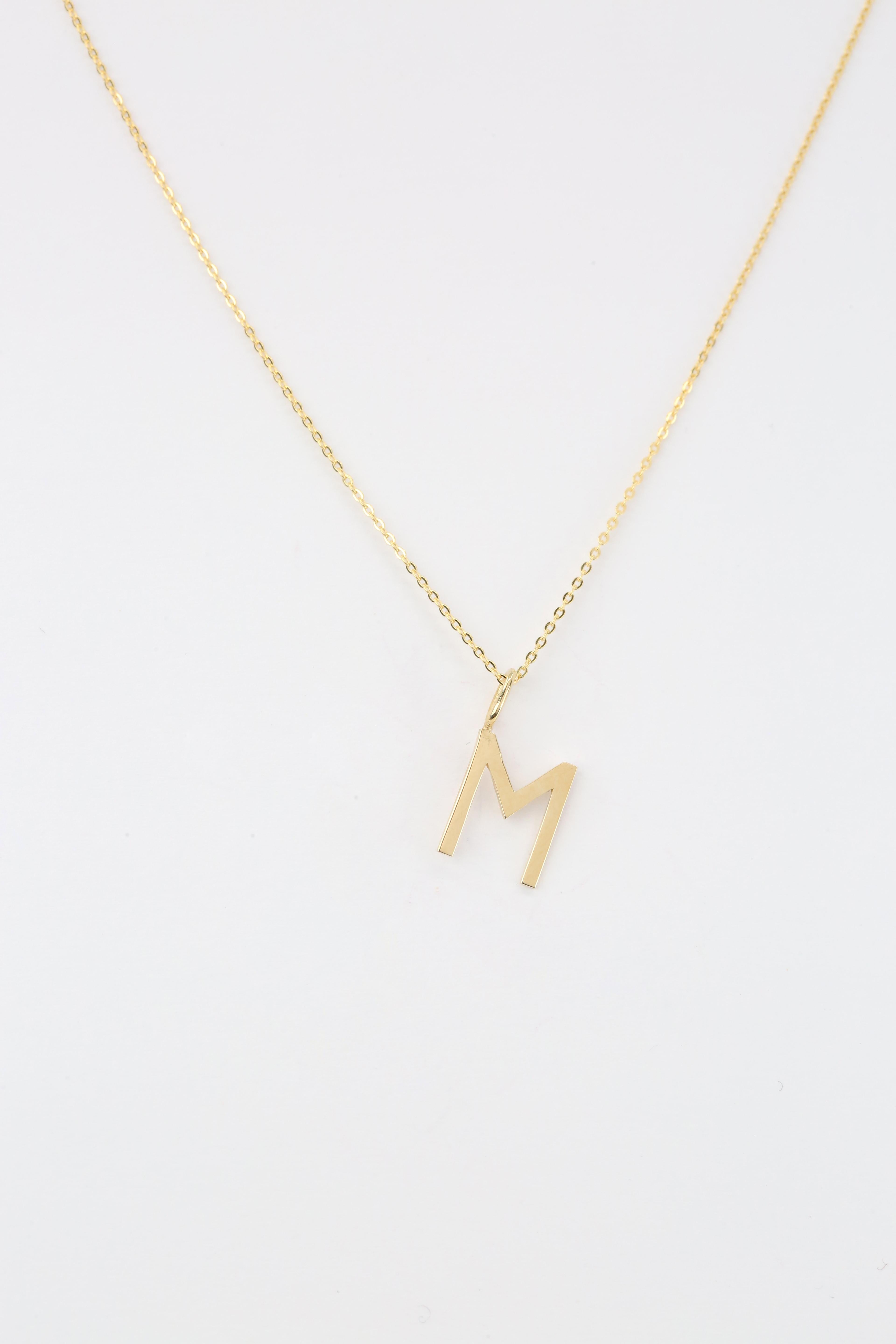 necklaces with the letter m