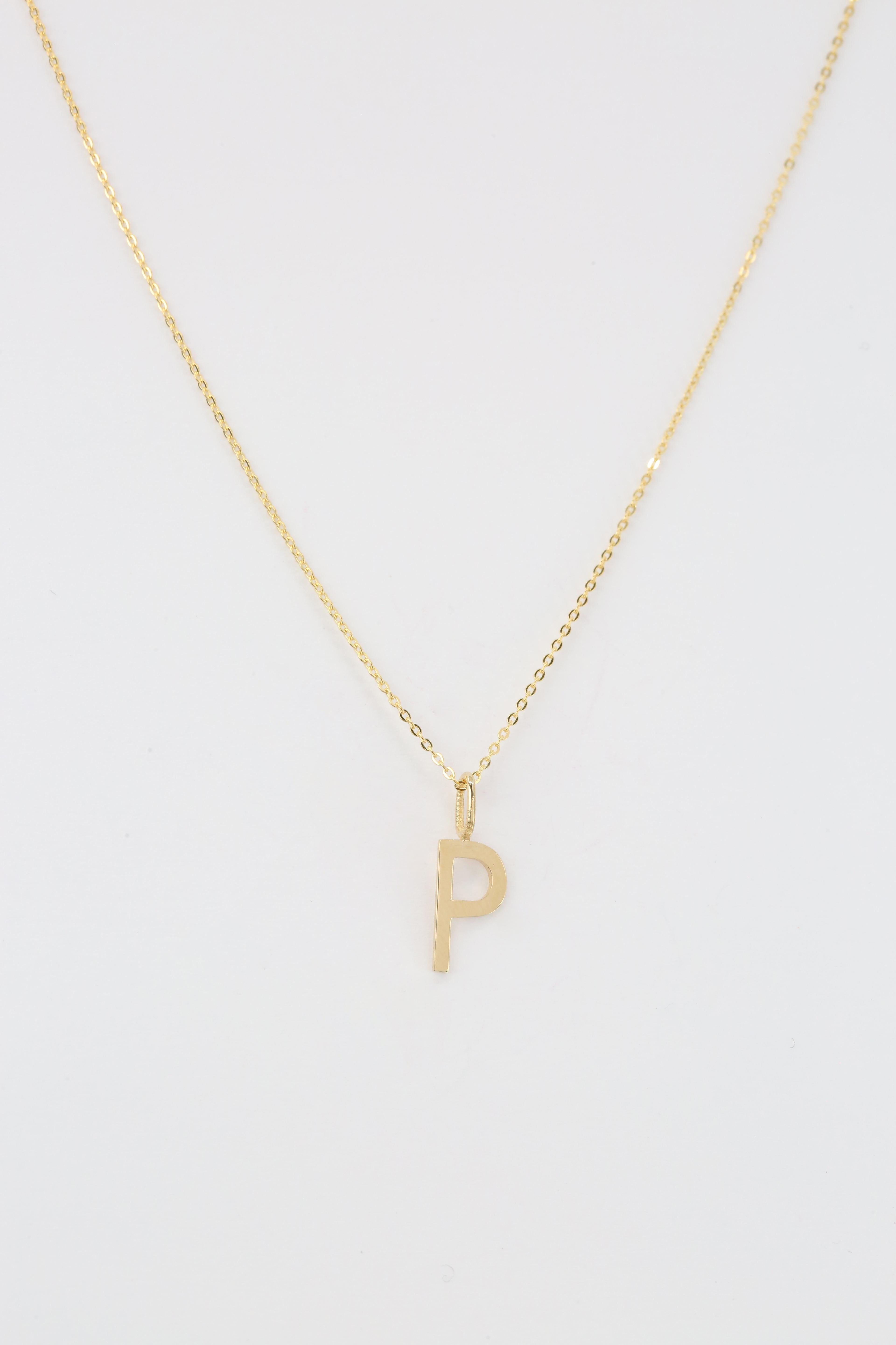 letter p necklace