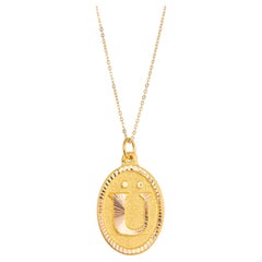14-Karat-Gold Halsketten, Buchstaben-Halskette, Modelle, Buchstabe T Gold Halskette-Gift Halskette