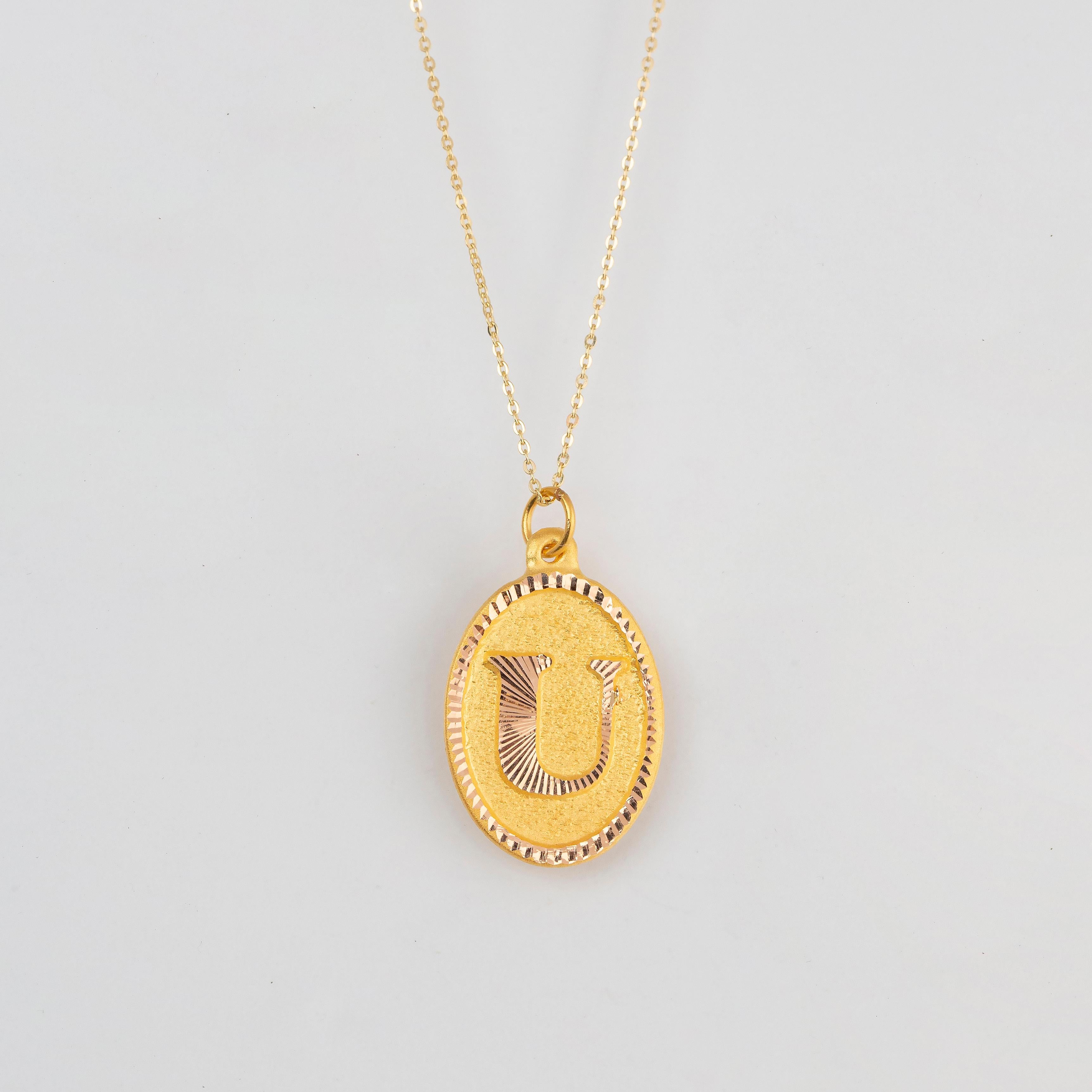 14K Gold Necklaces, Letter Necklace Models, Letter U Gold Necklace-Gift Necklace Models, Daily Necklaces, Letter Jewelry

It's a manual labor product. 'Handmade'. Fashionable product.

This necklace was made with quality materials and excellent