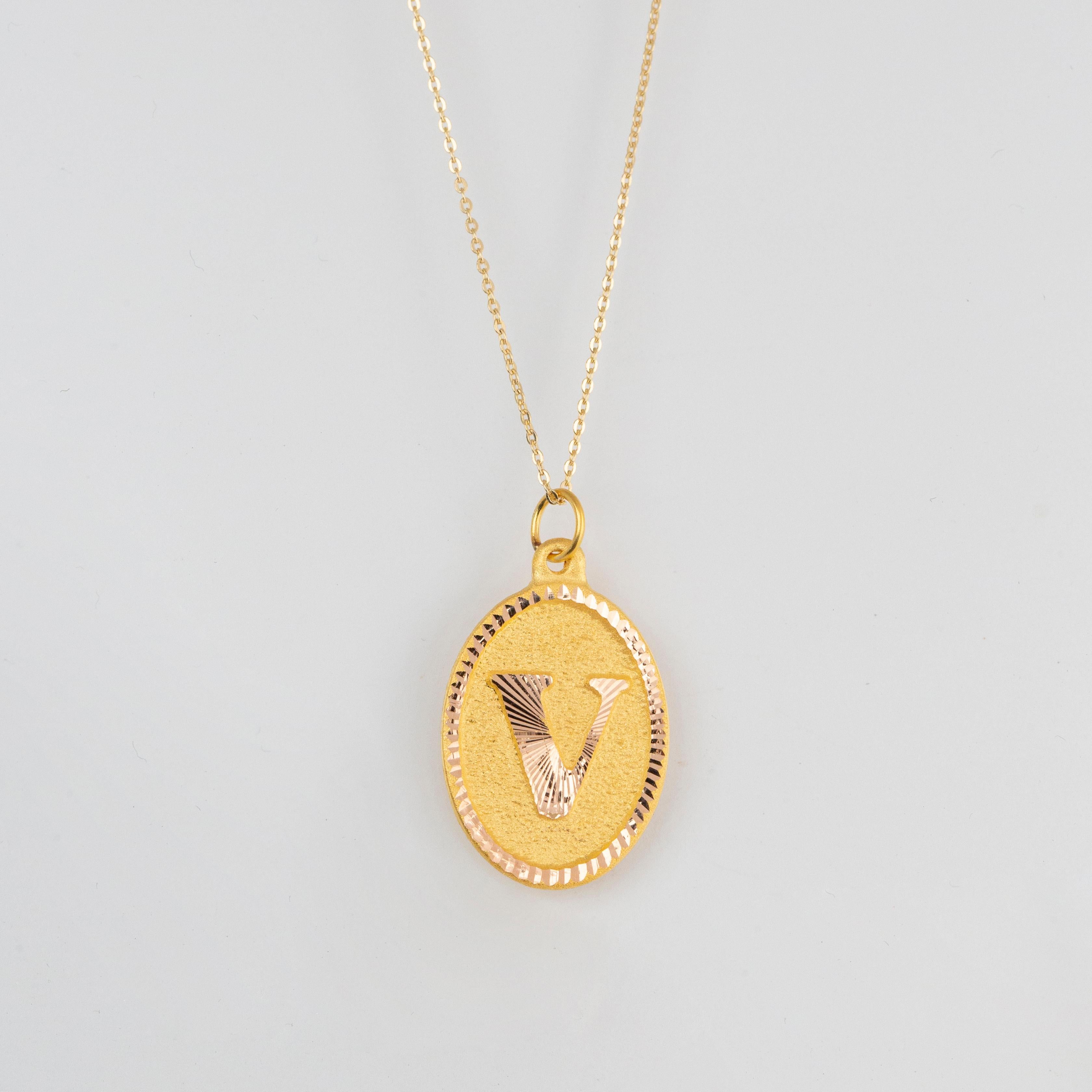 14K Gold Necklaces, Letter Necklace Models, Letter V Gold Necklace-Gift Necklace Models, Daily Necklaces, Letter Jewelry

It's a manual labor product. 'Handmade'. Fashionable product.

This necklace was made with quality materials and excellent