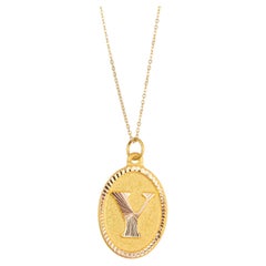 Colliers en or 14 carats, modèles de colliers à lettres, collier- collier-pendentif en or Y