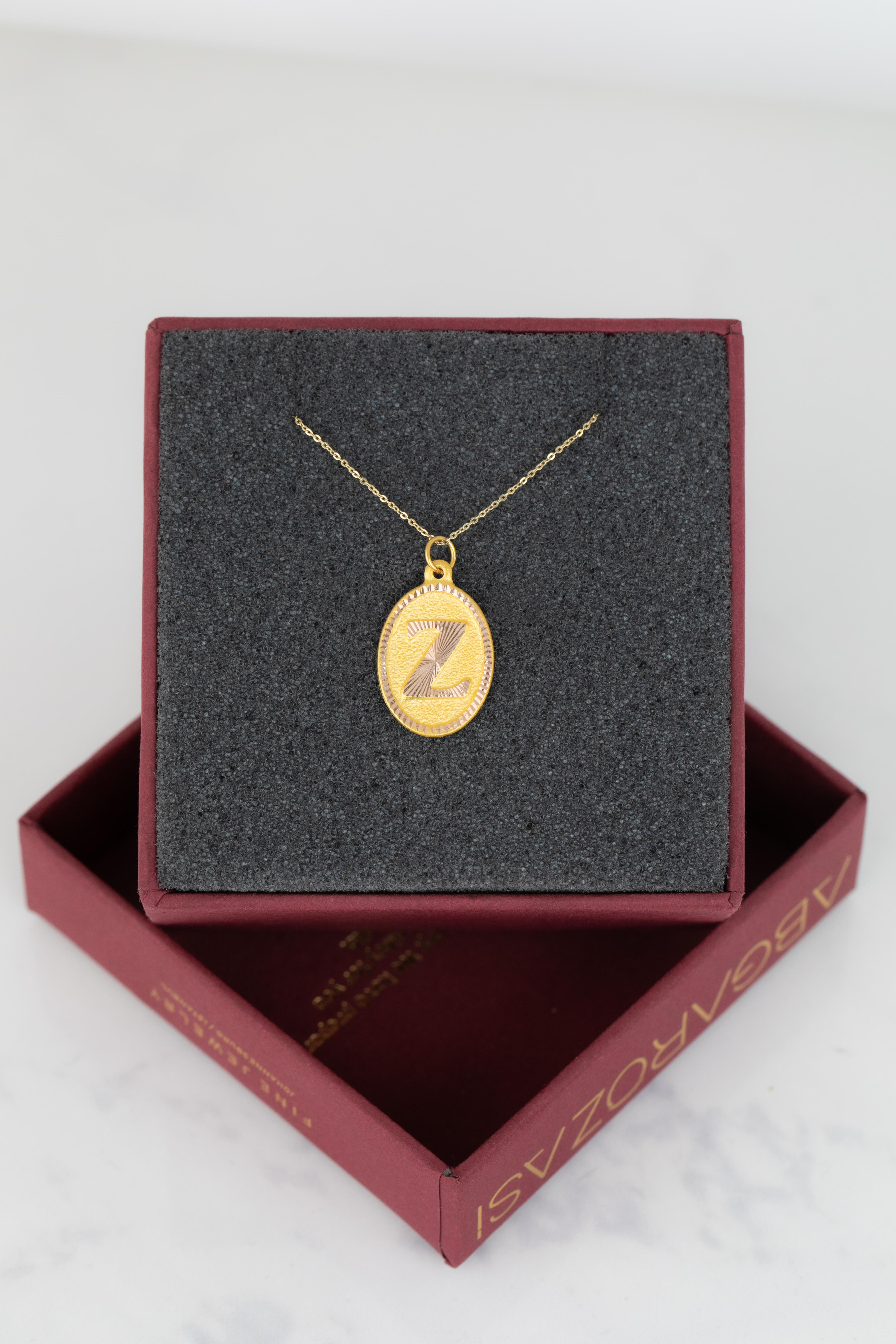 14K Gold Necklaces, Letter Necklace Models, Letter Z Gold Necklace-Gift Necklace Models, Daily Necklaces, Letter Jewelry

It's a manual labor product. 'Handmade'. Fashionable product.

This necklace was made with quality materials and excellent