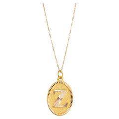 14k Gold Halsketten, Buchstaben Halskette Modelle, Buchstabe Z Gold Halskette-Gift Halskette