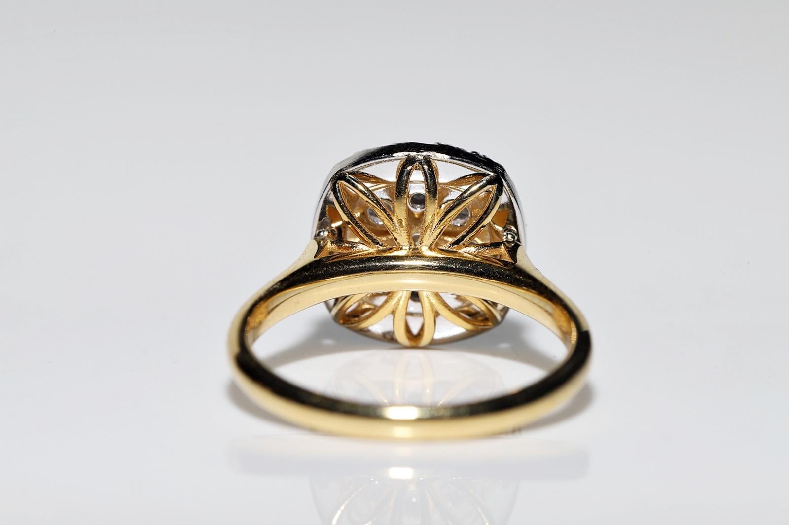 14k Gold New Made Natural Diamond Decorated Cocktail Ring For Sale 4