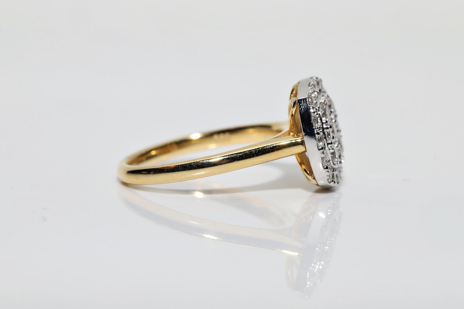 14k Gold New Made Natural Diamond Decorated Cocktail Ring For Sale 2