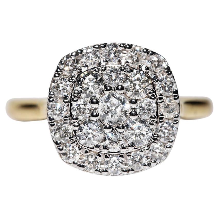 14k Gold New Made Natural Diamond Decorated Cocktail Ring For Sale