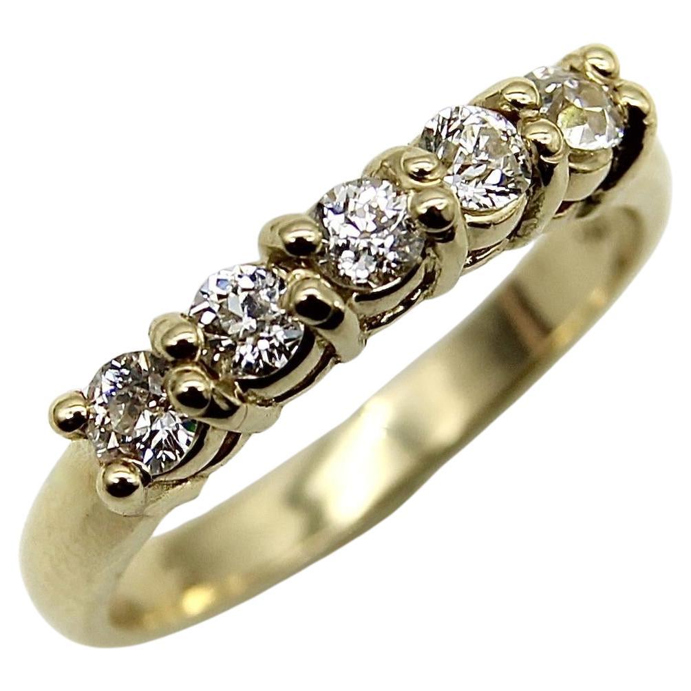 14K Gold Old European Cut Signature Five-Stone Ring