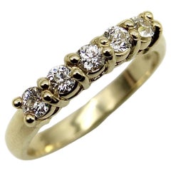 14K Gold Old European Cut Signature Five-Stone Ring