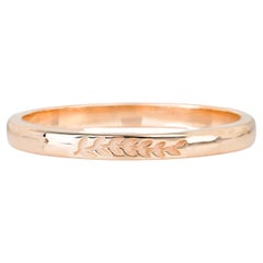 14K Gold Olive Botanical Wedding Ring – Elegant Floral Design in the Botanica