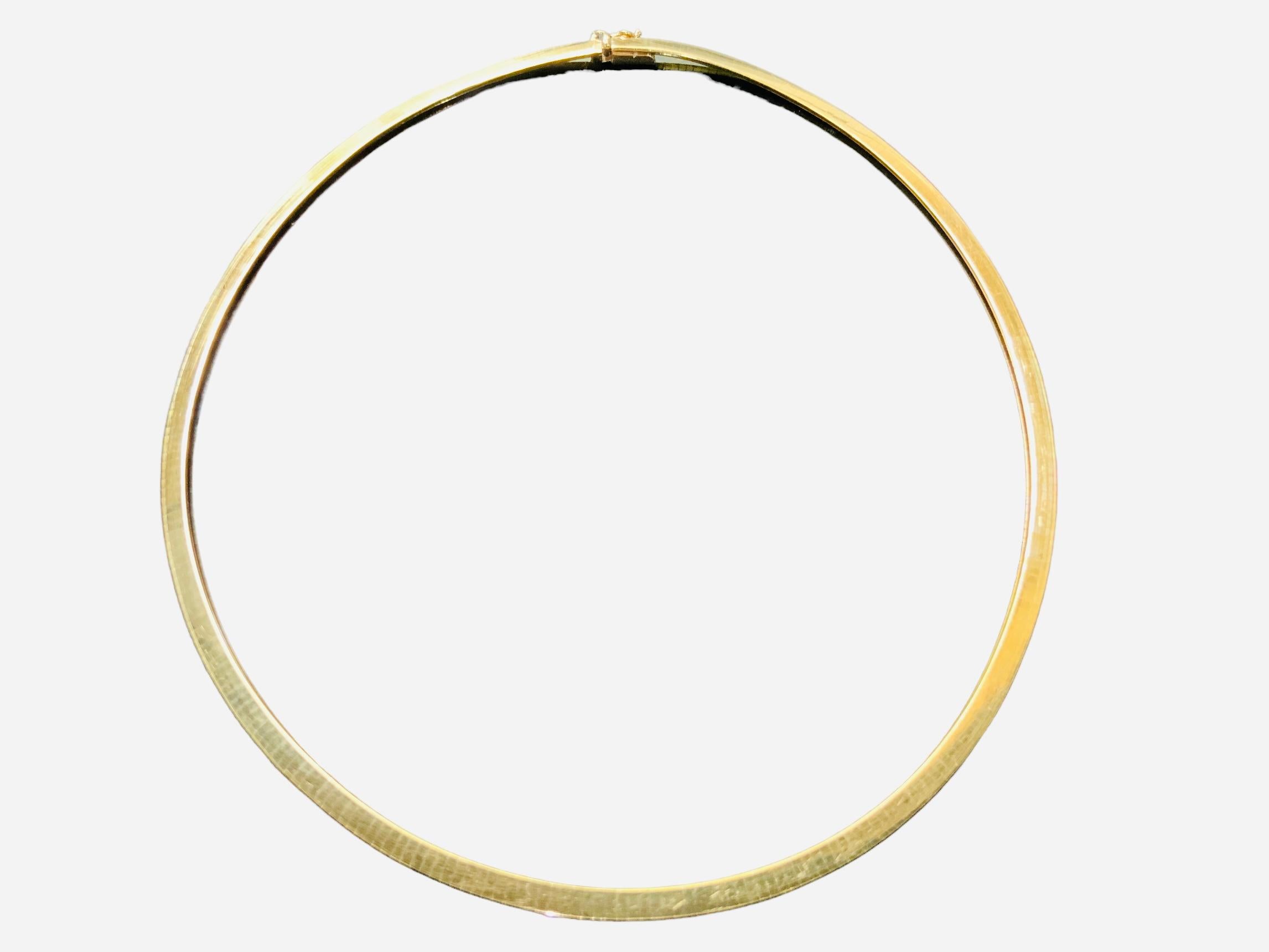 Women's or Men's 14K Gold Omega Link Necklace  For Sale