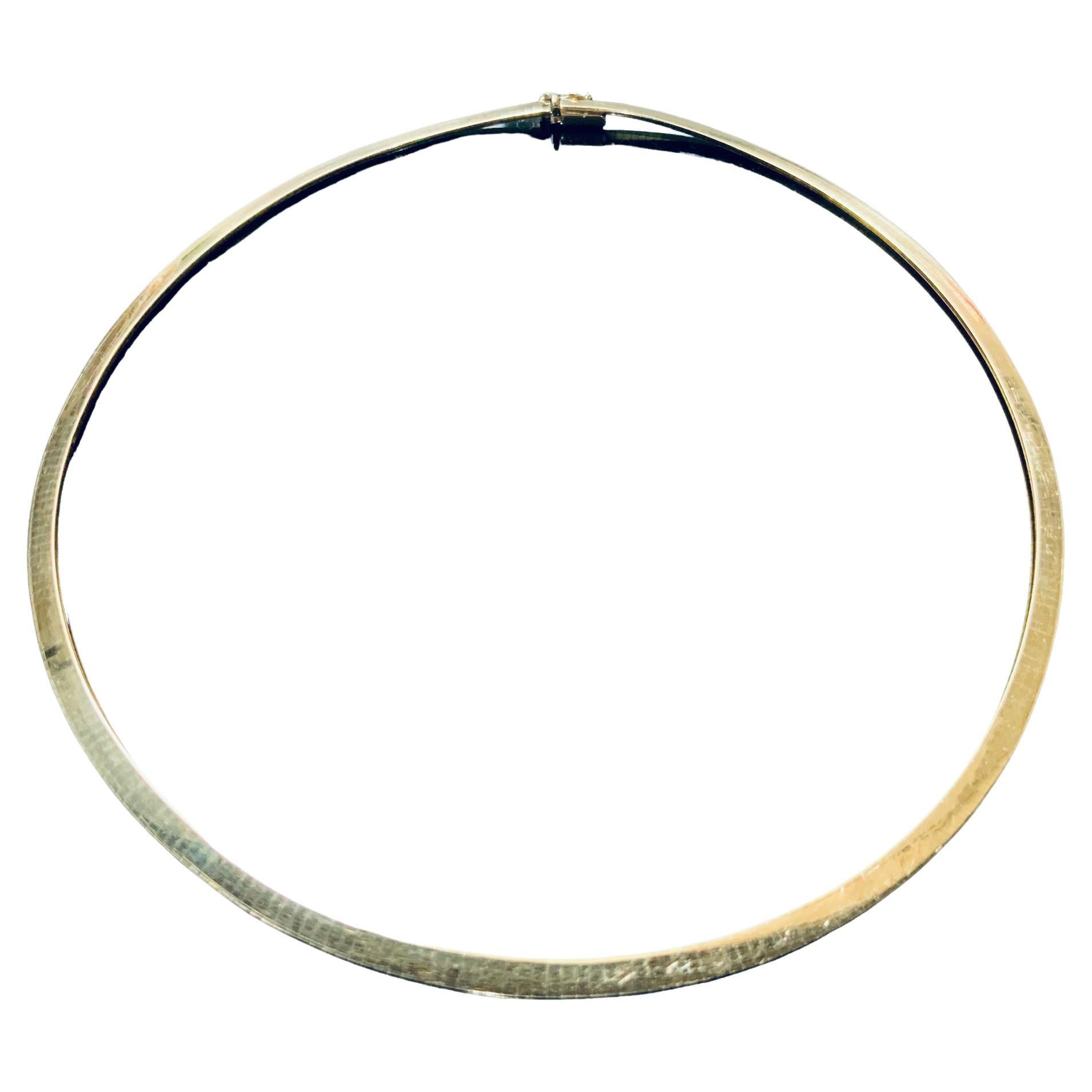 14K Gold Omega Link Necklace