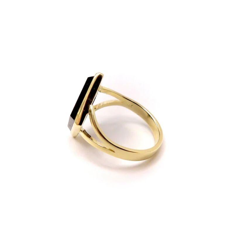 14K Gold Onyx Grand Tour Micro Mosaic Ring For Sale 3