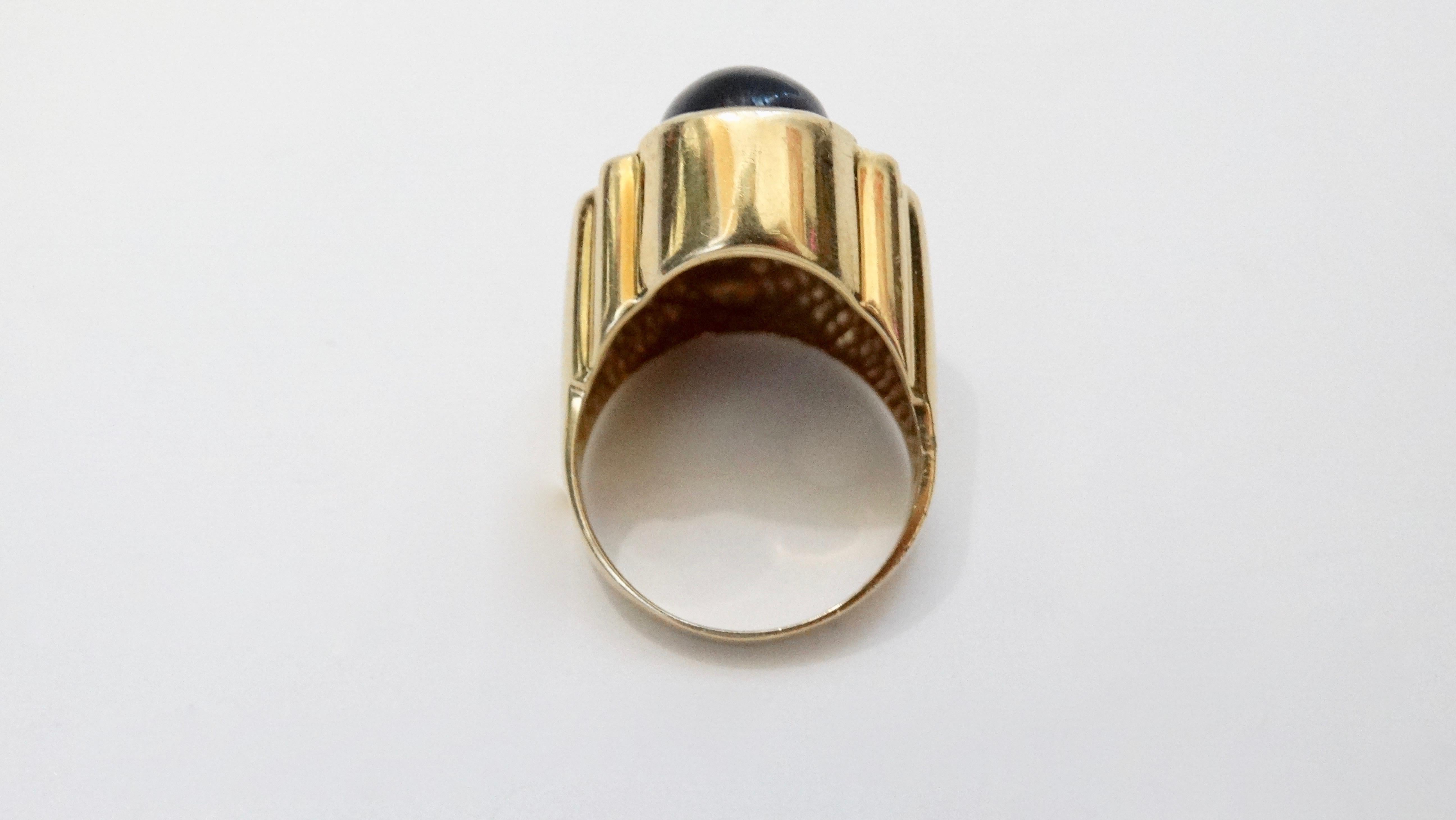Onyx Tropfenohrringe und Ring mit Diamanten 14k Gold (Tropfenschliff) im Angebot