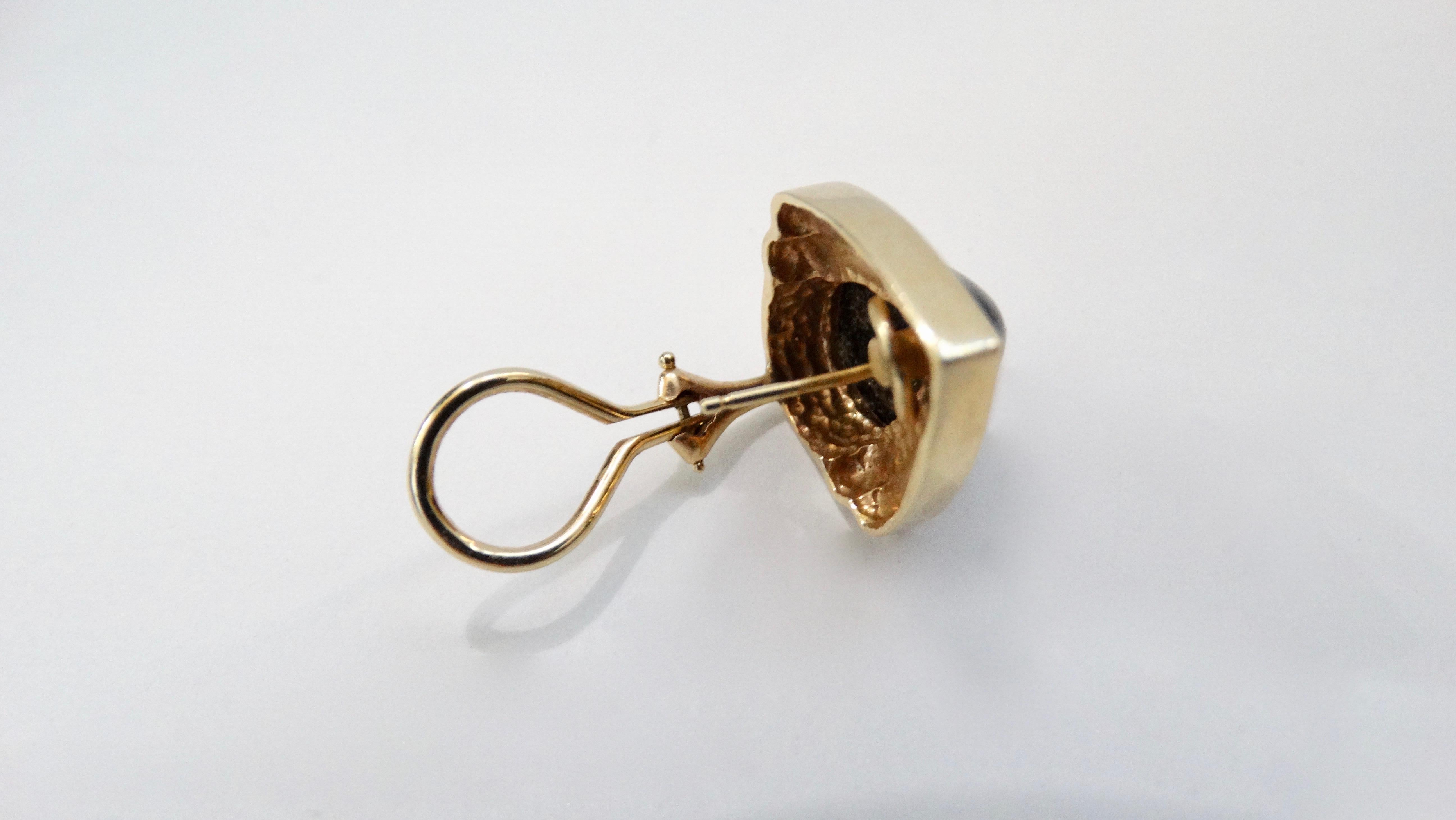 Onyx Tropfenohrringe und Ring mit Diamanten 14k Gold im Angebot 3
