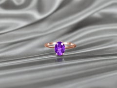 14k Gold Oval Gemstone 8x6 mm Oval Cut Gemstone Ring Gemstone Engagement Ring