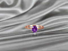 14k Gold Oval Gemstone 7x5 mm Oval Gemstone Ring Gemstone Engagement Ring