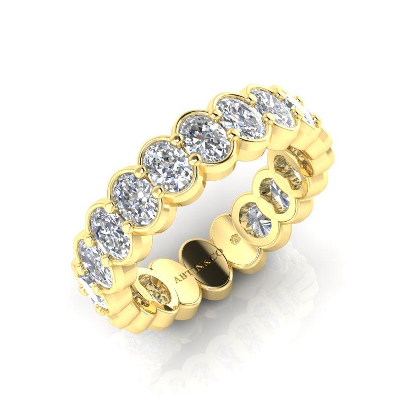 Crafted in 14K gold this oval diamond ring on a half bezel set is stunning as an engagement ring or wedding band, and it's the perfect gift for any anniversary. This singular piece stands out alone and pairs beautifully with other rings.
This ring