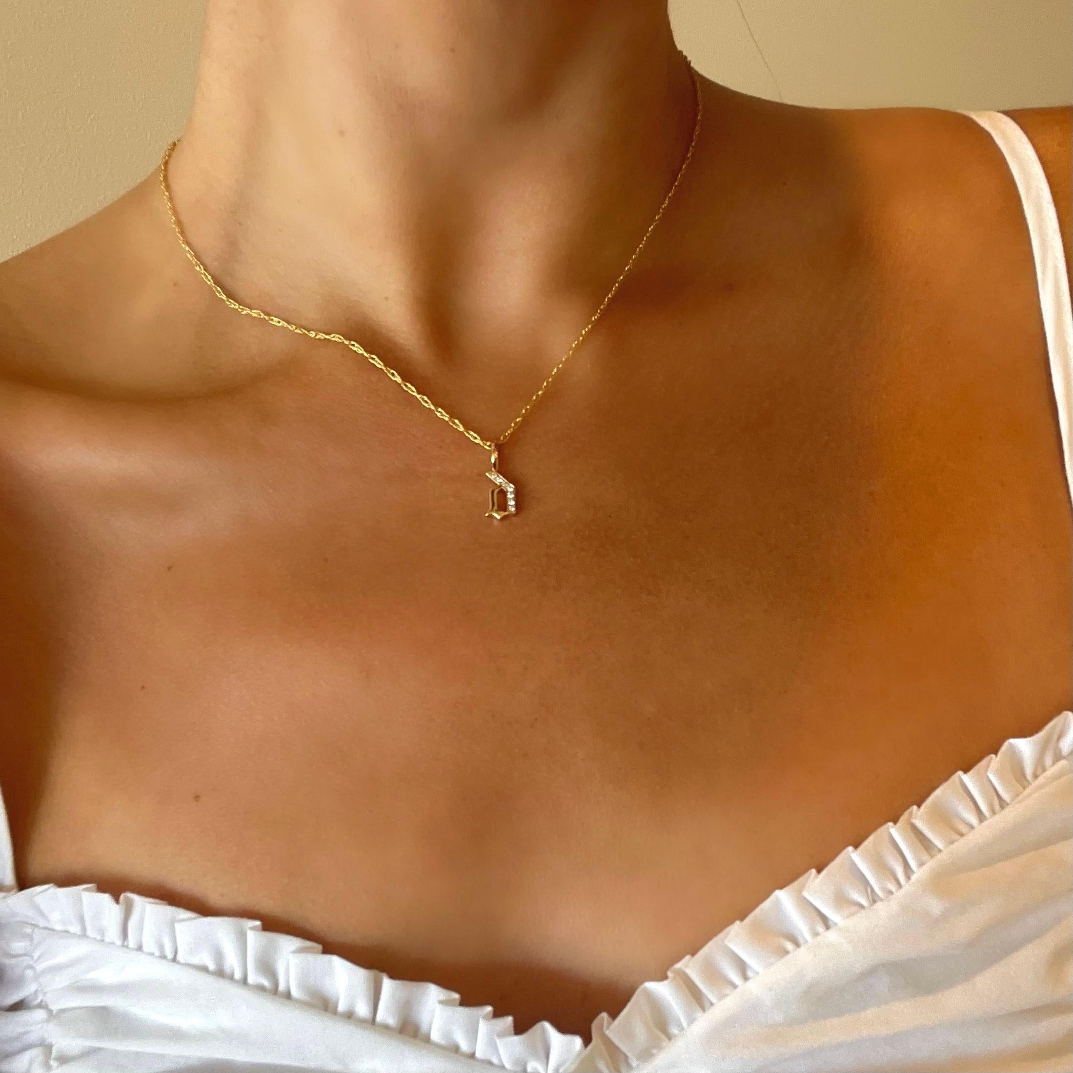 14k Gelbgold Overlapping Kette Diamant-Halskette von Series of Eleven im Angebot 2