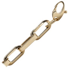 14K Gold Paperclip Chunky Bracelet