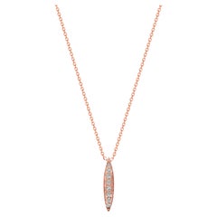 14k Gold Pave Diamond Necklace Simple Minimal Necklace