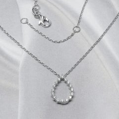 14k Gold Pear Shape Diamond Necklace Teardrop Pendant Necklace