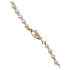 14k Yellow Gold Freshwater Pearl & Diamond Necklace by Series of Eleven
