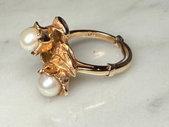 14K Gold Pearl Cocktail Ring