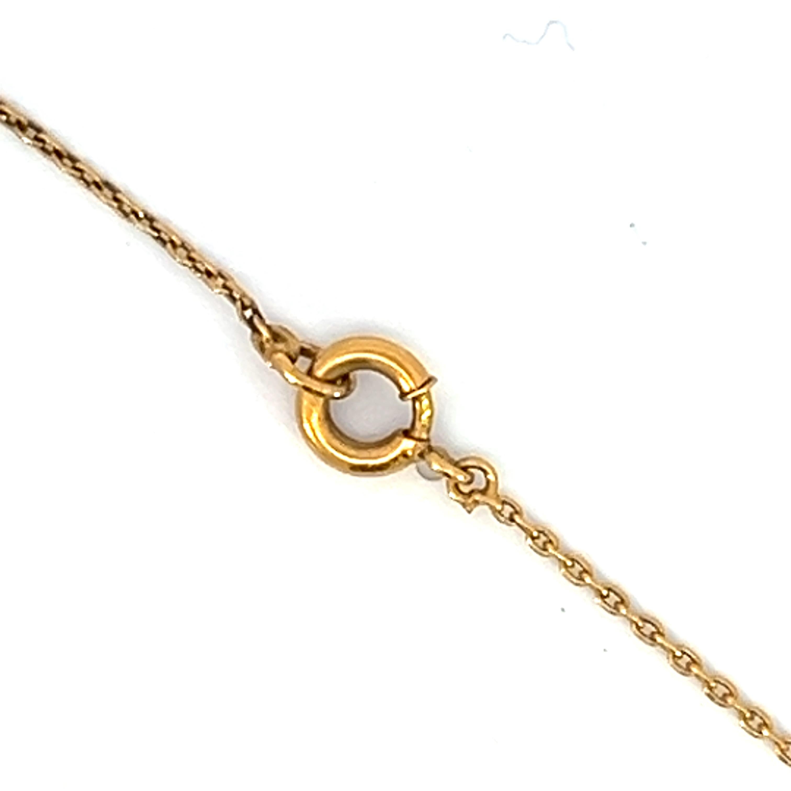 14k Gold Peridot and Pearl Edwardian Necklace 6