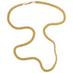 14K Gold Peru BBB 20 inch Hoop Link Chain Necklace