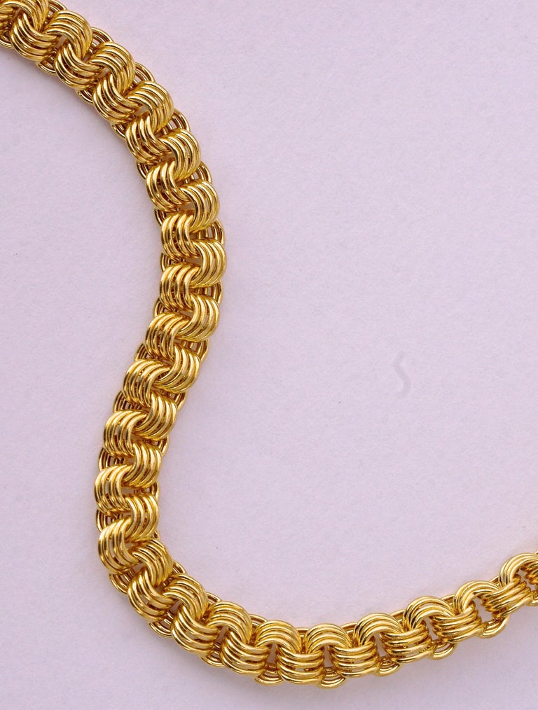 14K Gold Peru BBB Hoop Link Chain Lightweight Necklace at 1stDibs bbb stamp on gold chain, 14k