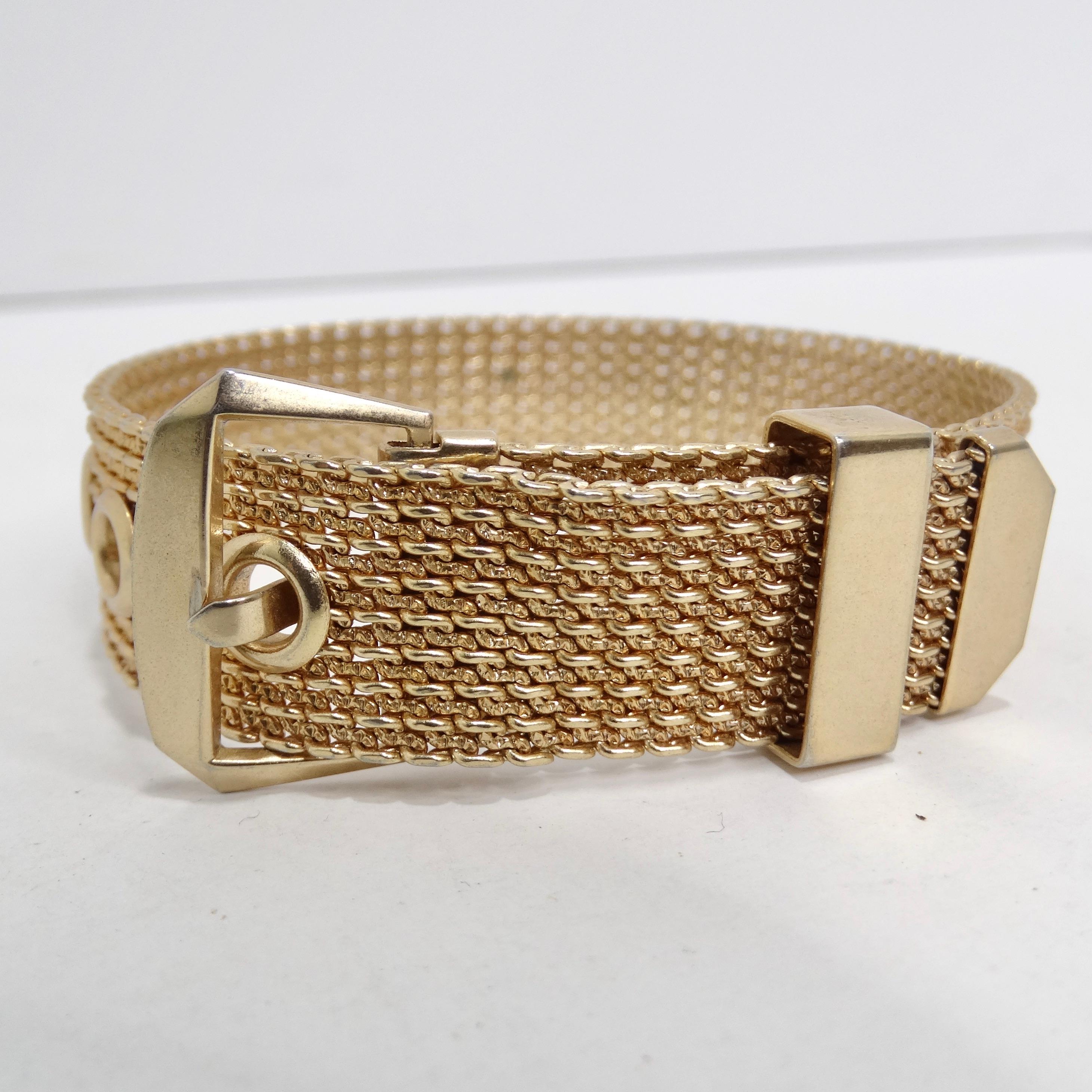 14K Gold Plated Belt Bracelet 1
