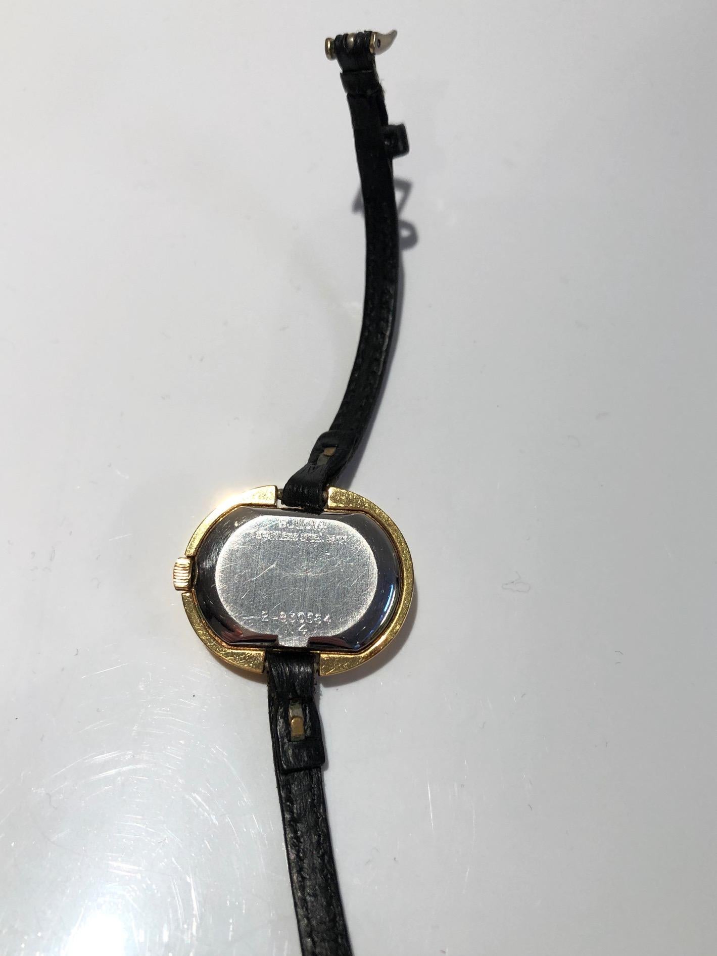 bulova dior 14k gold watch