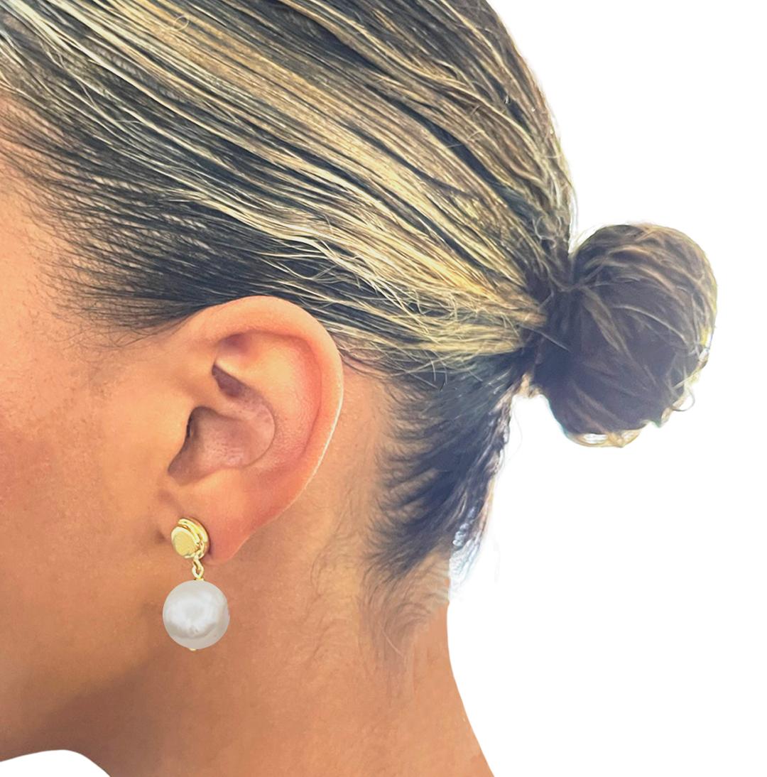 14 Karat vergoldetes Sterlingsilber Baby Katie Perlen-Tropfen-Ohrringe im Zustand „Neu“ im Angebot in Jackson Heights, NY