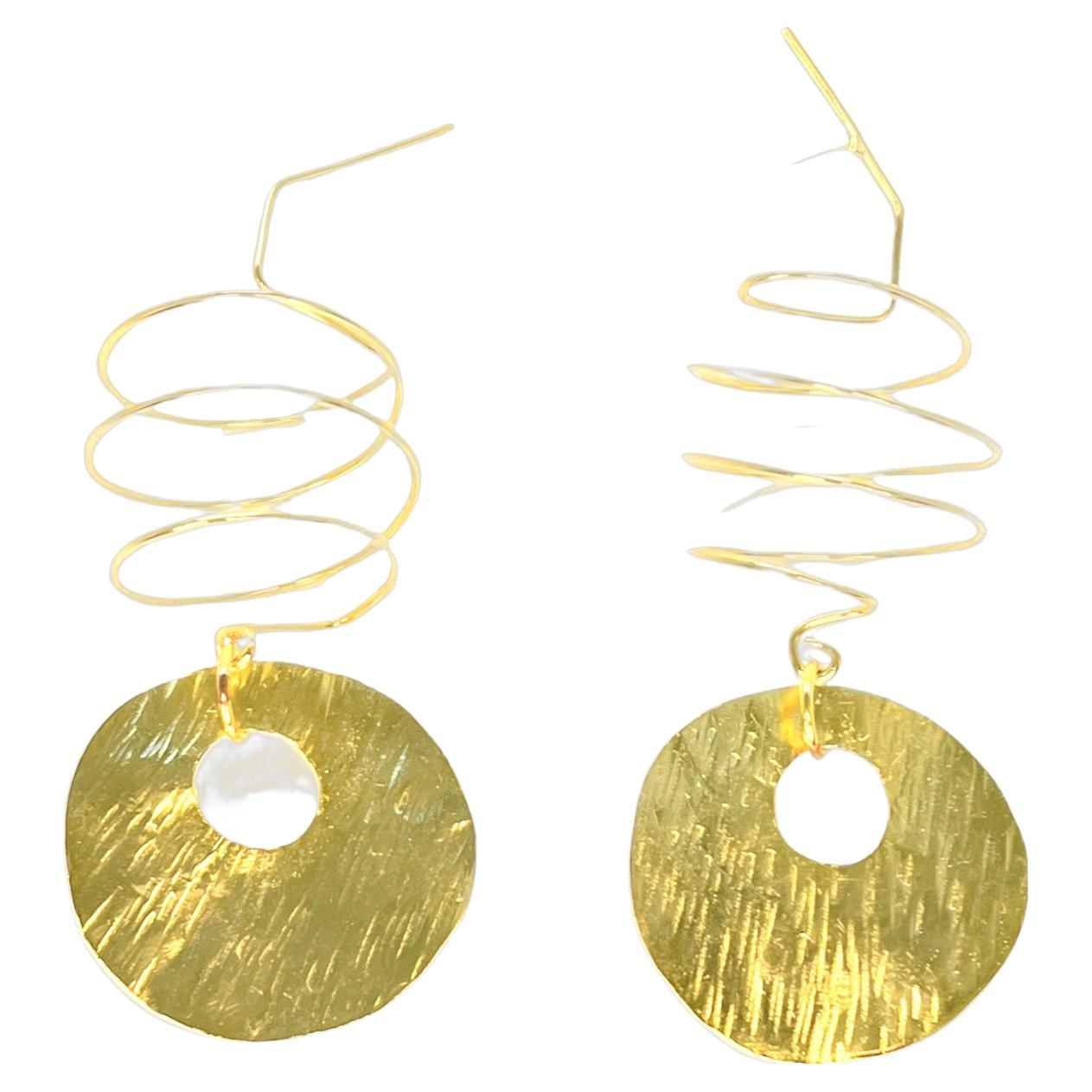 KHRYSTY - 14k Gold Plated Unique Contemporary Earrings - off-the-runway