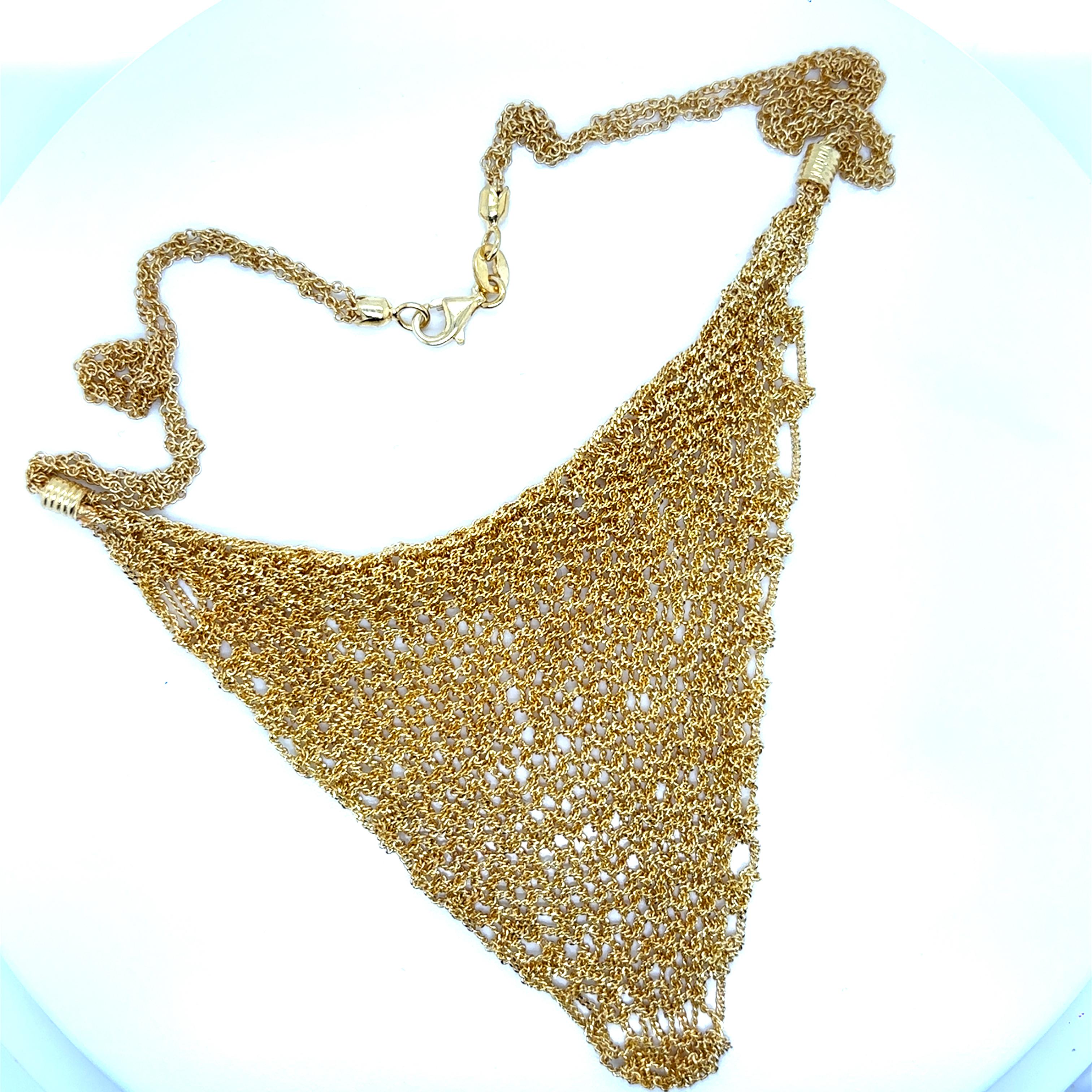 Collana in argento con placcatura in oro 14K In condizioni Nuovo in vendita a Hong Kong, HK