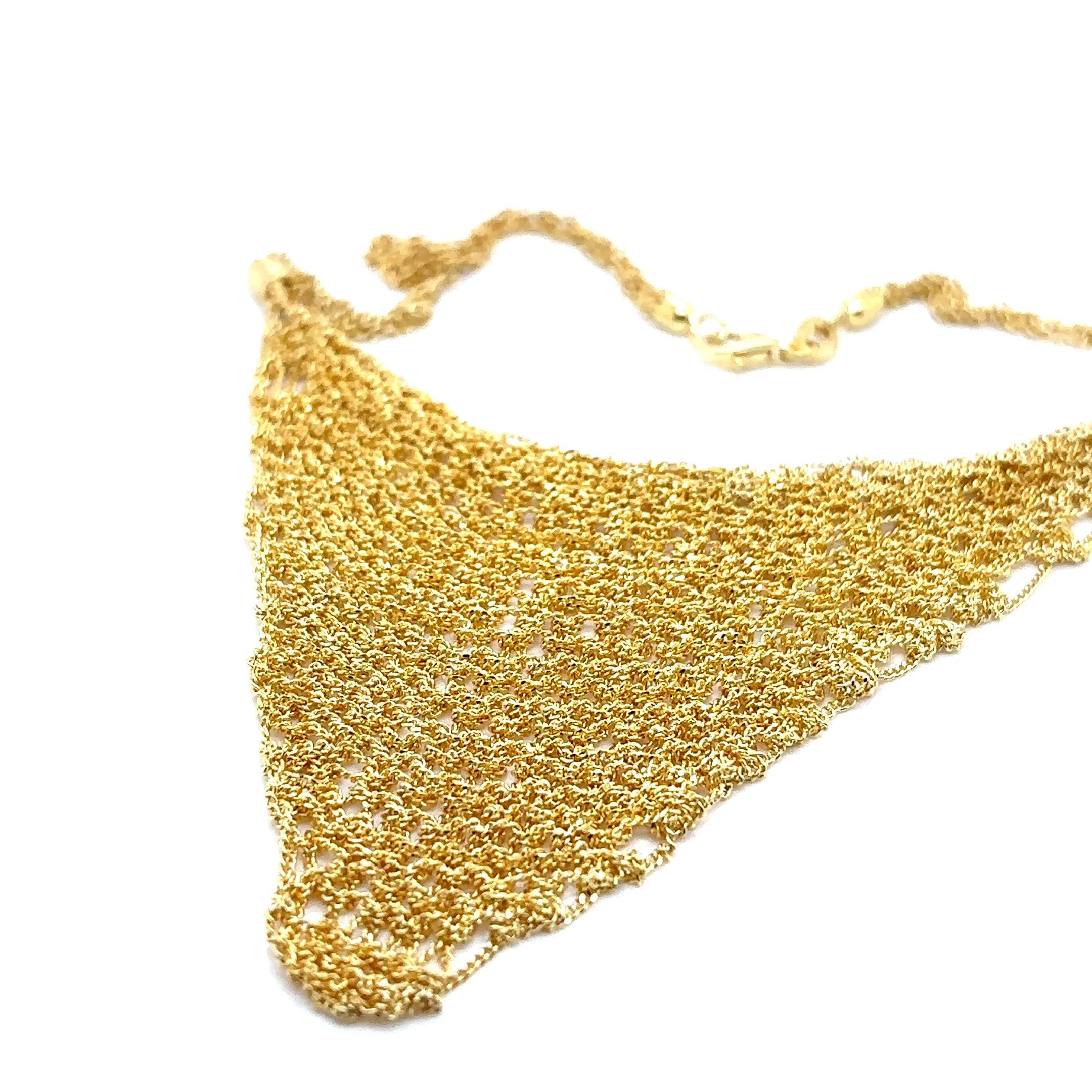 Collana in argento con placcatura in oro 14K in vendita 2