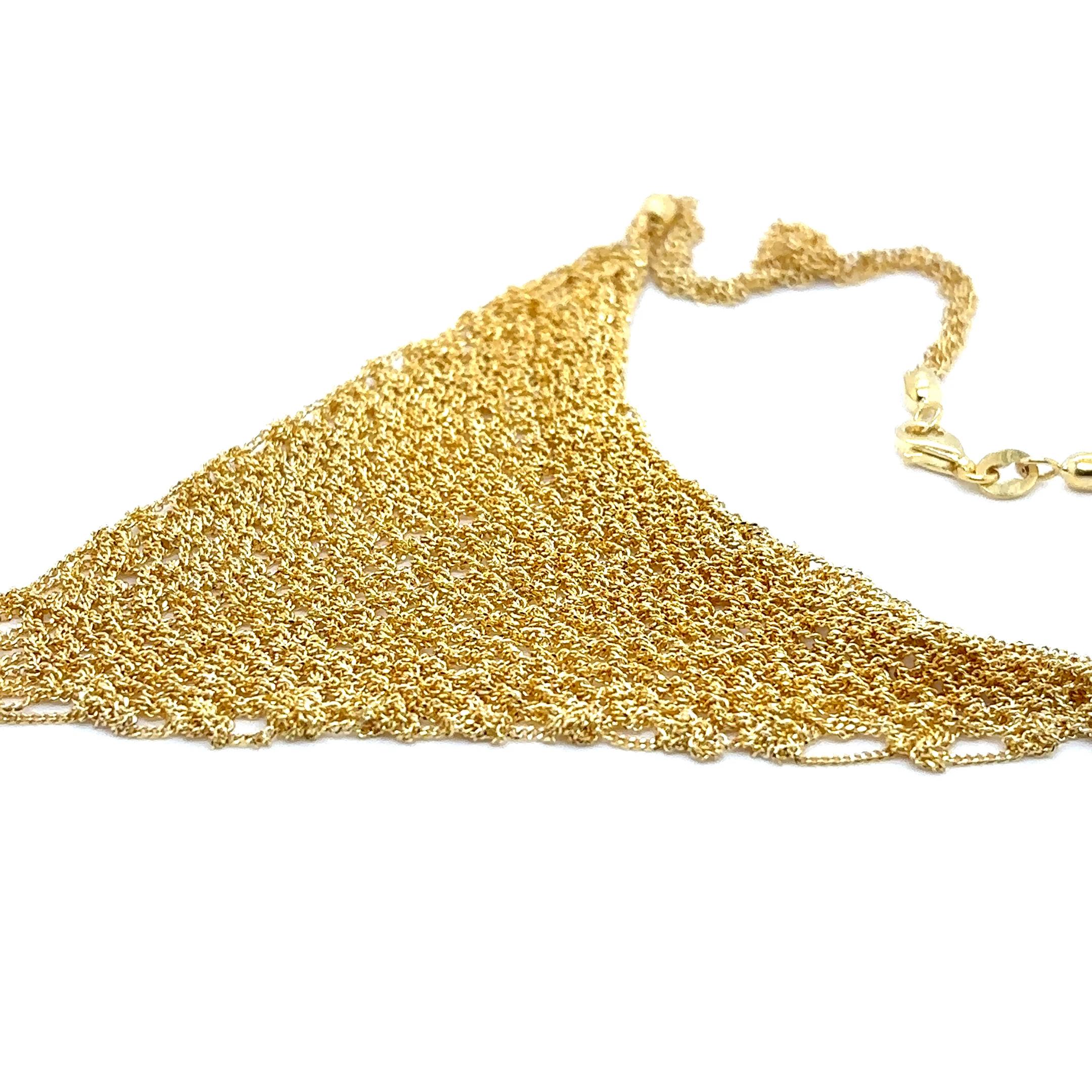 Collana in argento con placcatura in oro 14K in vendita 3