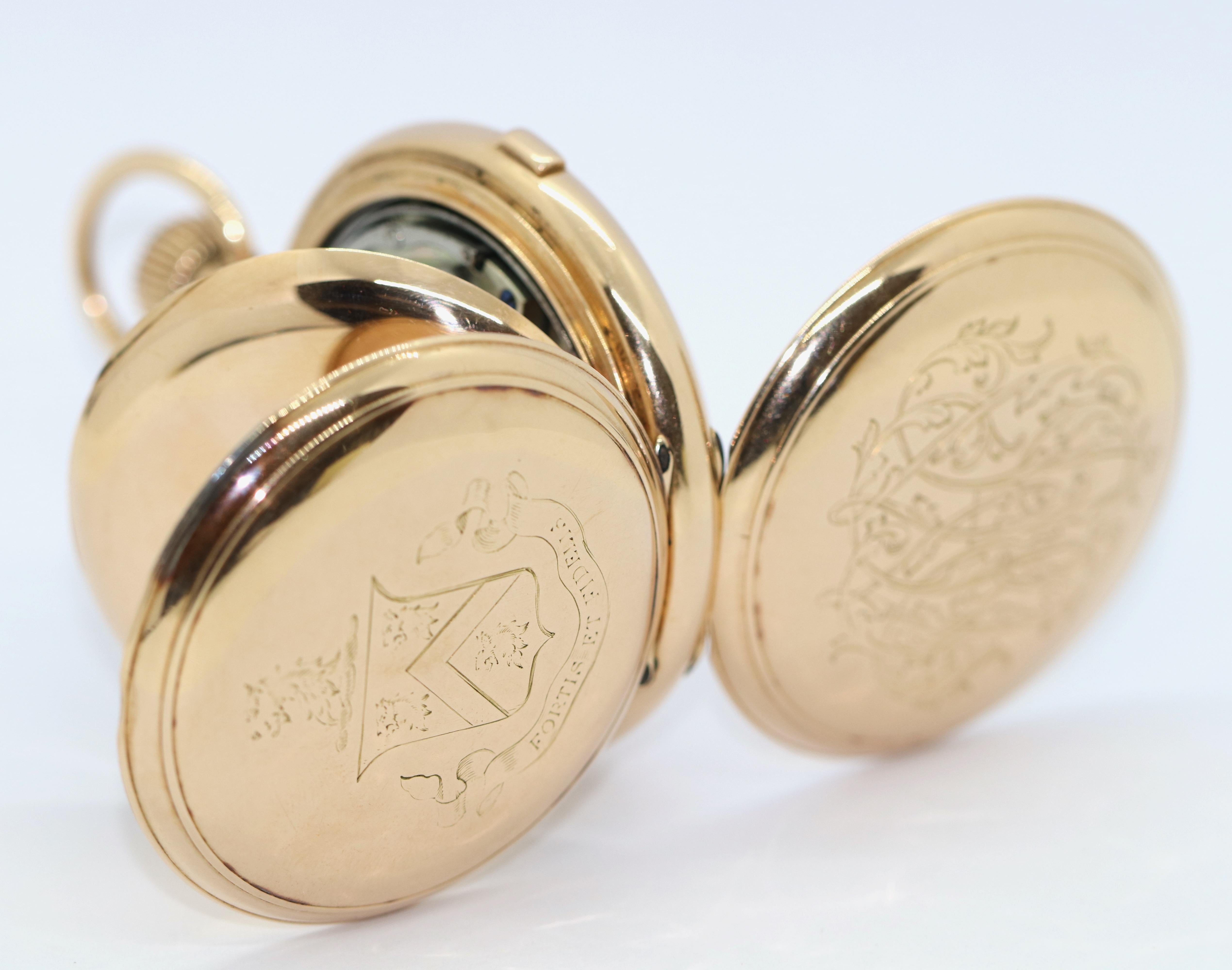 waltham 14k gold pocket watch